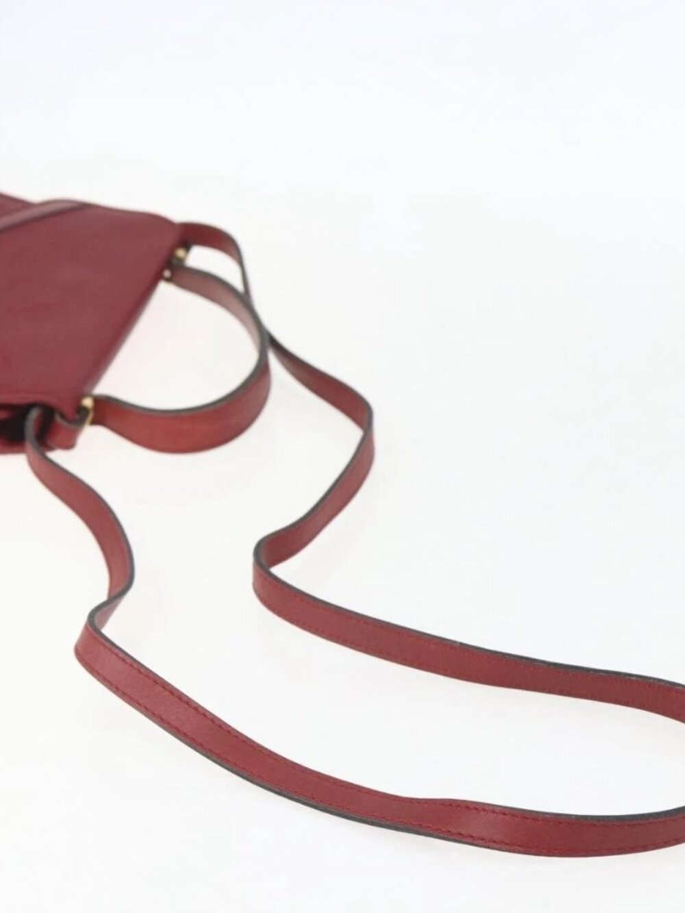 Christian Dior Hand Bag Leather 2way Red Gold Auth BA8209 - Picture 11 of 16